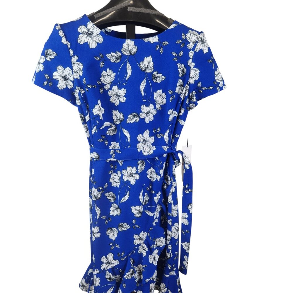 NWT Calvin Klein Removable Belted Dress With Ruffles